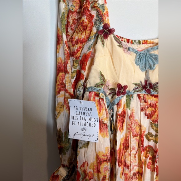 Free People Timeless Tapestry Embellished Babydoll Maxi Dress - Picture 8 of 9